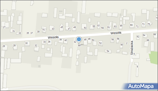 Radostków-Kolonia, Wesoła, 44, mapa Radostków-Kolonia