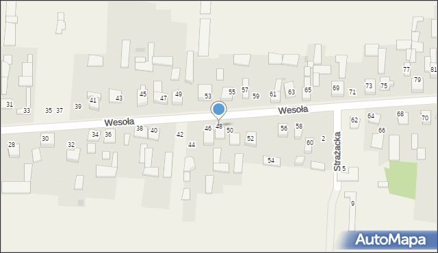 Radostków-Kolonia, Wesoła, 48, mapa Radostków-Kolonia