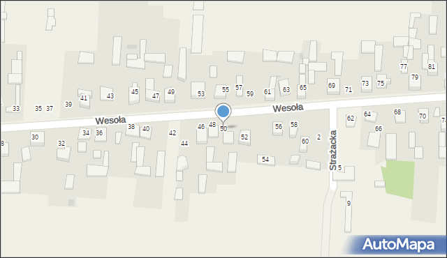 Radostków-Kolonia, Wesoła, 50, mapa Radostków-Kolonia