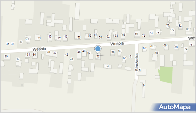 Radostków-Kolonia, Wesoła, 52, mapa Radostków-Kolonia