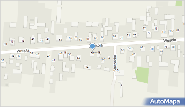 Radostków-Kolonia, Wesoła, 56, mapa Radostków-Kolonia