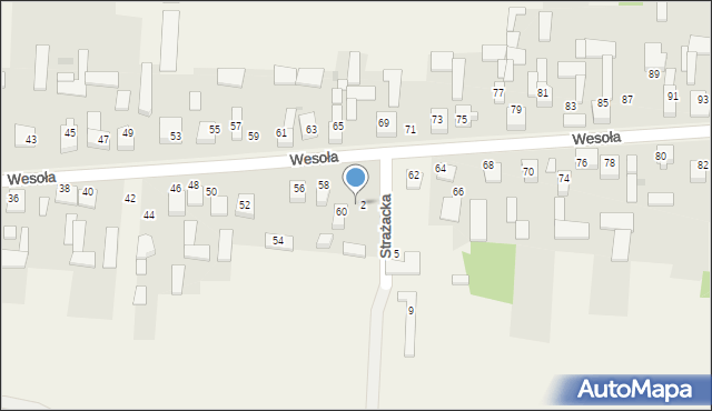 Radostków-Kolonia, Wesoła, 60, mapa Radostków-Kolonia