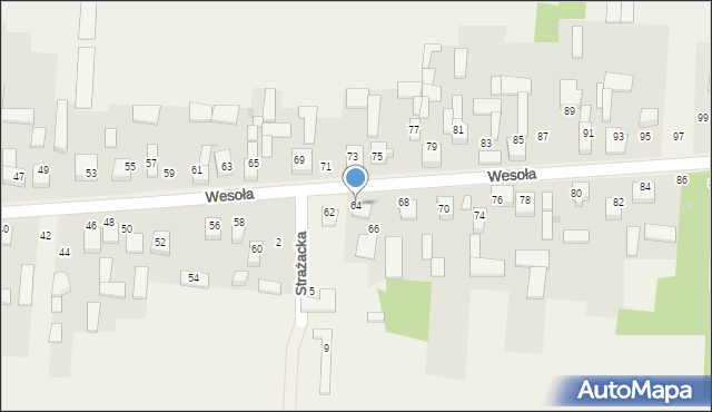 Radostków-Kolonia, Wesoła, 64, mapa Radostków-Kolonia