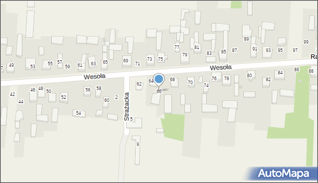 Radostków-Kolonia, Wesoła, 66, mapa Radostków-Kolonia