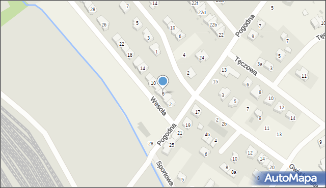 Radwanice, Wesoła, 6, mapa Radwanice