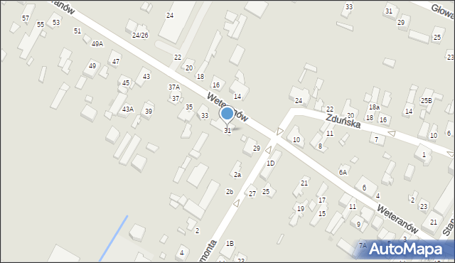 Radzymin, Weteranów, 31, mapa Radzymin