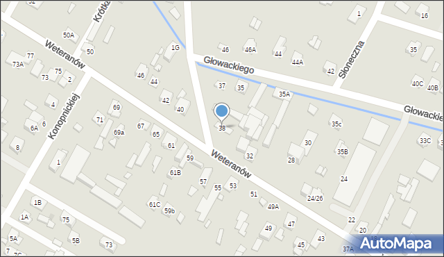 Radzymin, Weteranów, 38, mapa Radzymin