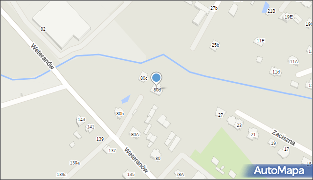 Radzymin, Weteranów, 80d, mapa Radzymin