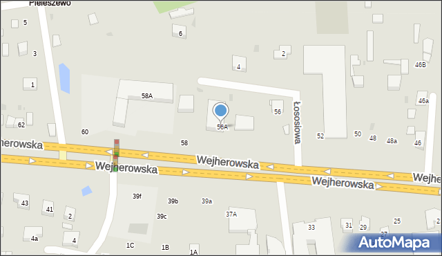 Reda, Wejherowska, 56A, mapa Reda