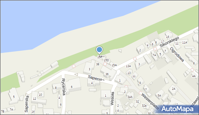 Rewal, Westerplatte, 15F, mapa Rewal