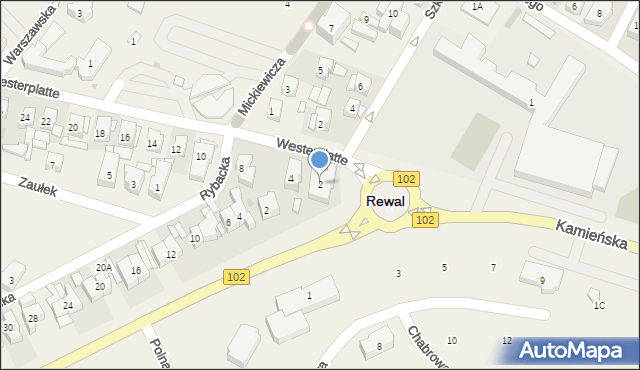 Rewal, Westerplatte, 2, mapa Rewal