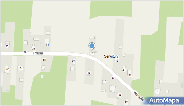 Rogów, Wesoła, 51, mapa Rogów