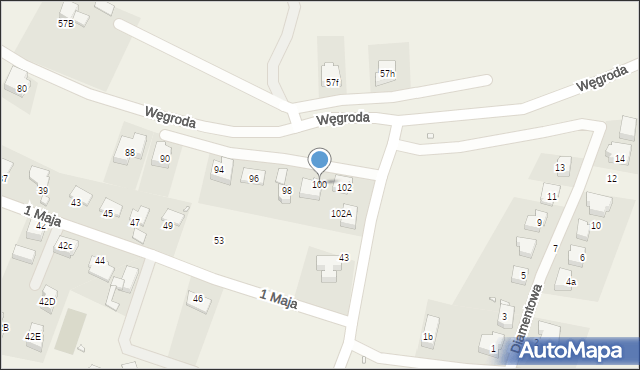 Rogoźnik, Węgroda, 100, mapa Rogoźnik