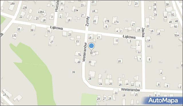 Ruda Śląska, Weteranów, 32, mapa Rudy Śląskiej