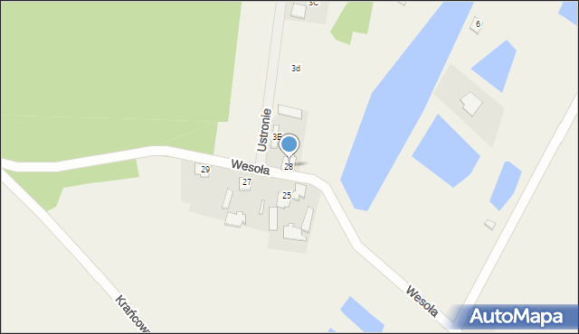 Ruda Wołoska, Wesoła, 28, mapa Ruda Wołoska