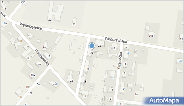 Runowo Pomorskie, Węgorzyńska, 24, mapa Runowo Pomorskie