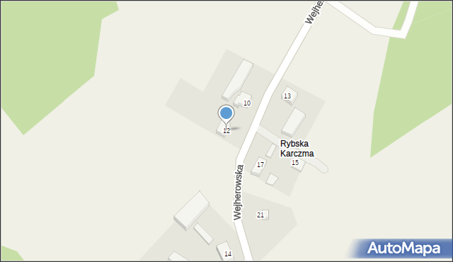 Rybno, Wejherowska, 12, mapa Rybno