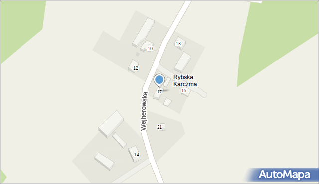 Rybno, Wejherowska, 17, mapa Rybno