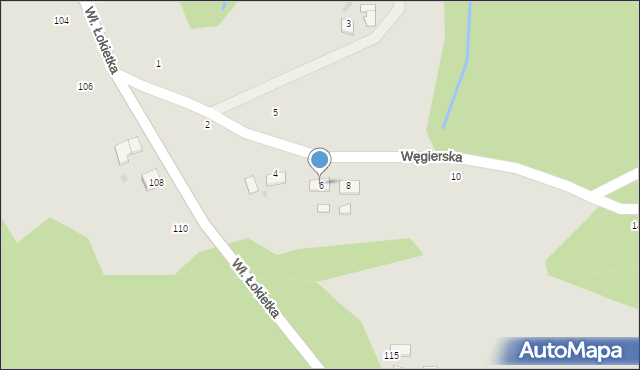 Ryglice, Węgierska, 6, mapa Ryglice