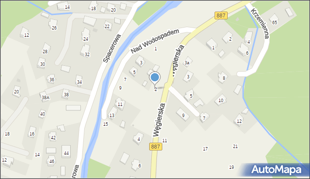 Rymanów-Zdrój, Węgierska, 2, mapa Rymanów-Zdrój
