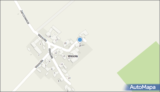 Ściborowice, Wesoła, 15, mapa Ściborowice