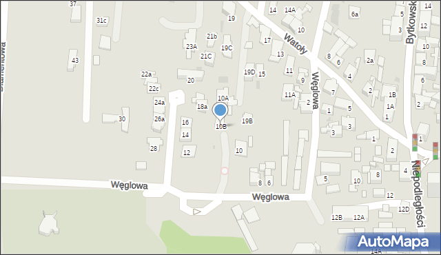 Siemianowice Śląskie, Węglowa, 10B, mapa Siemianowice Śląskie