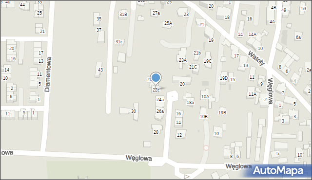 Siemianowice Śląskie, Węglowa, 22c, mapa Siemianowice Śląskie