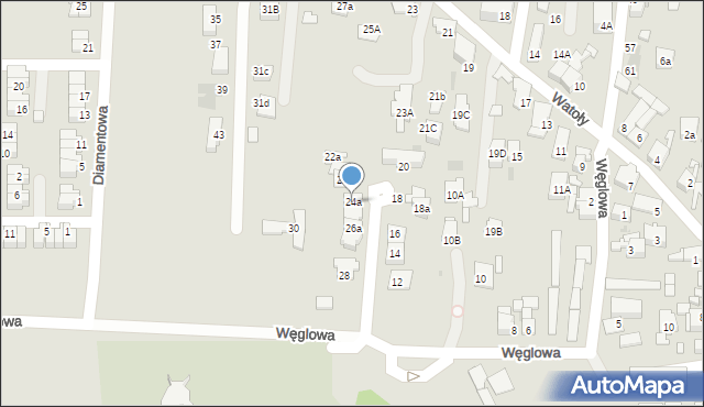 Siemianowice Śląskie, Węglowa, 24a, mapa Siemianowice Śląskie