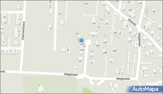 Siemianowice Śląskie, Węglowa, 24b, mapa Siemianowice Śląskie