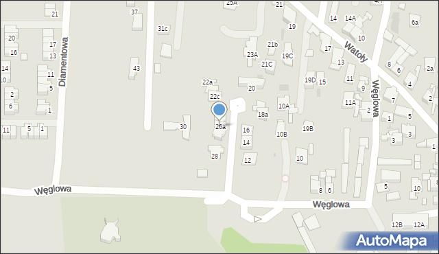 Siemianowice Śląskie, Węglowa, 26a, mapa Siemianowice Śląskie