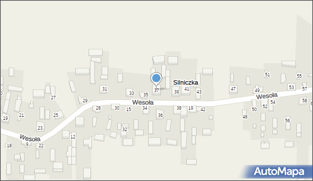 Silniczka, Wesoła, 37, mapa Silniczka