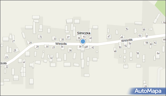 Silniczka, Wesoła, 40, mapa Silniczka