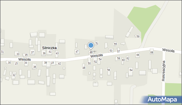 Silniczka, Wesoła, 49, mapa Silniczka