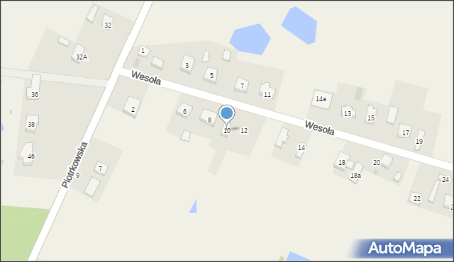 Siomki, Wesoła, 10, mapa Siomki