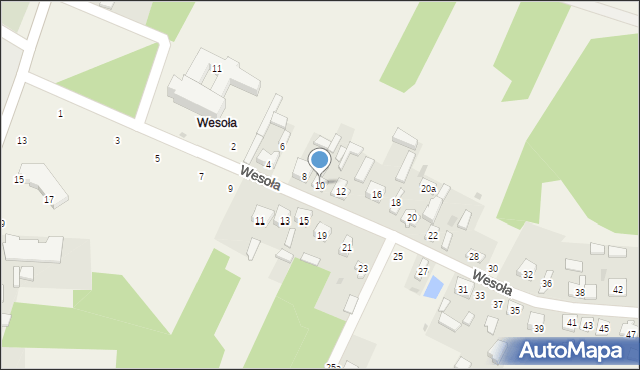 Smardzewice, Wesoła, 10, mapa Smardzewice