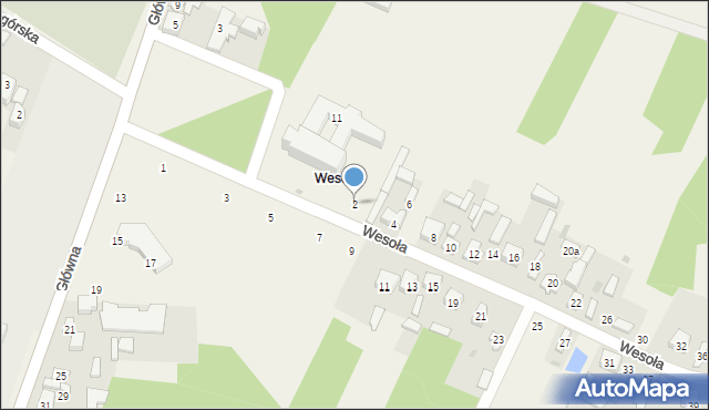 Smardzewice, Wesoła, 2, mapa Smardzewice