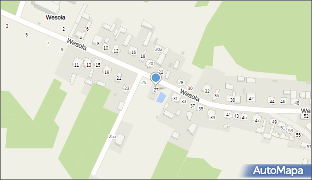 Smardzewice, Wesoła, 27, mapa Smardzewice