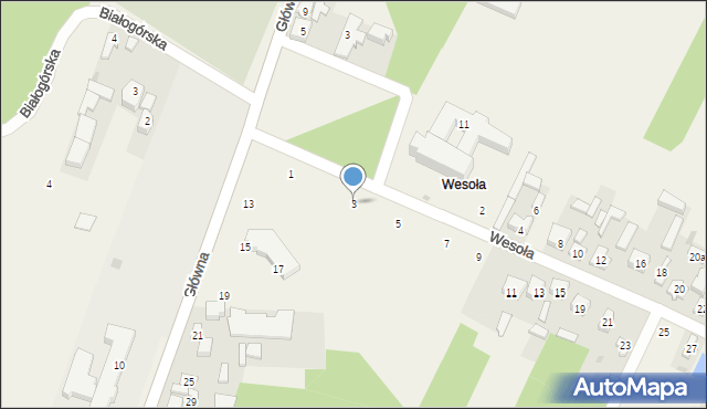 Smardzewice, Wesoła, 3, mapa Smardzewice