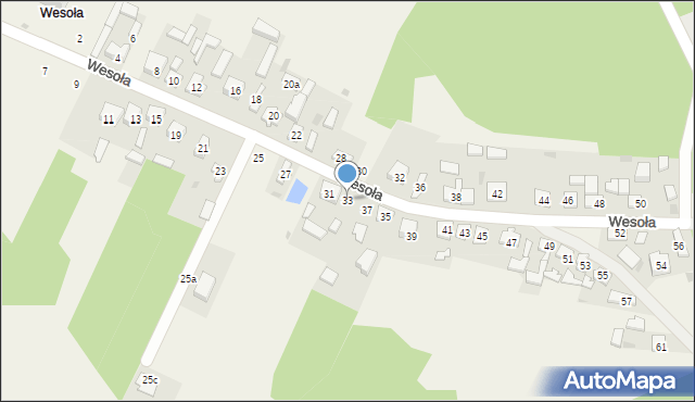 Smardzewice, Wesoła, 33, mapa Smardzewice