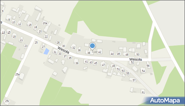 Smardzewice, Wesoła, 40, mapa Smardzewice