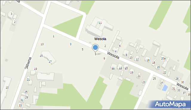 Smardzewice, Wesoła, 7, mapa Smardzewice