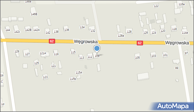 Sokołów Podlaski, Węgrowska, 109, mapa Sokołów Podlaski