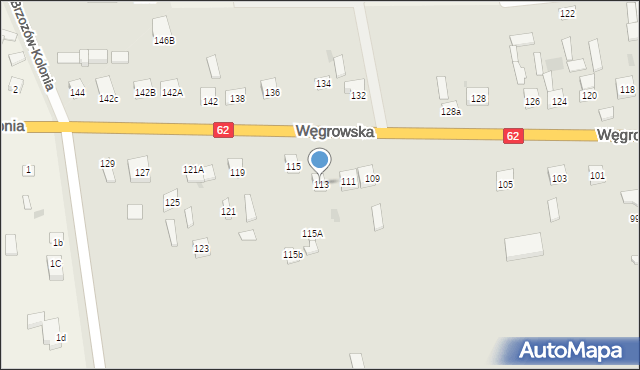 Sokołów Podlaski, Węgrowska, 113, mapa Sokołów Podlaski