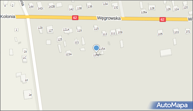 Sokołów Podlaski, Węgrowska, 115b, mapa Sokołów Podlaski