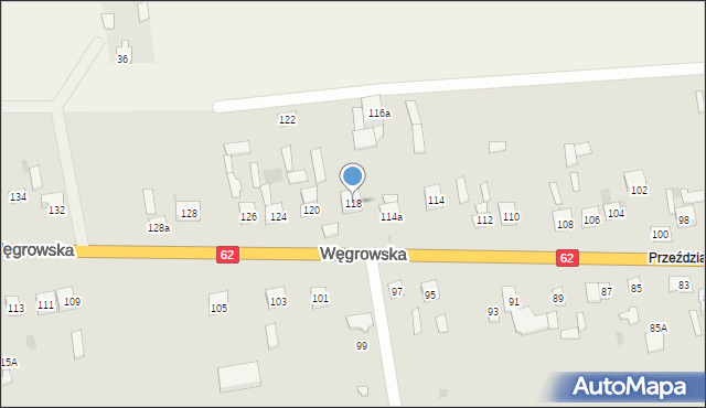 Sokołów Podlaski, Węgrowska, 118, mapa Sokołów Podlaski