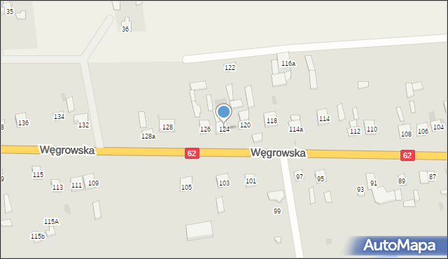 Sokołów Podlaski, Węgrowska, 124, mapa Sokołów Podlaski