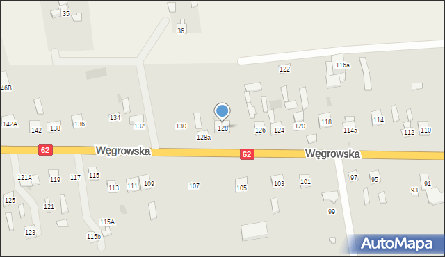 Sokołów Podlaski, Węgrowska, 128, mapa Sokołów Podlaski