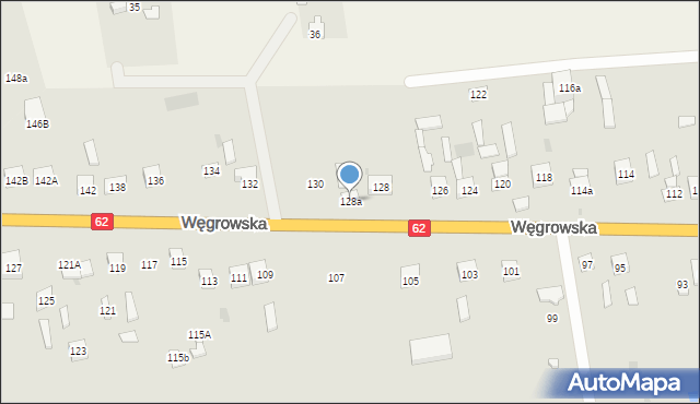 Sokołów Podlaski, Węgrowska, 128a, mapa Sokołów Podlaski