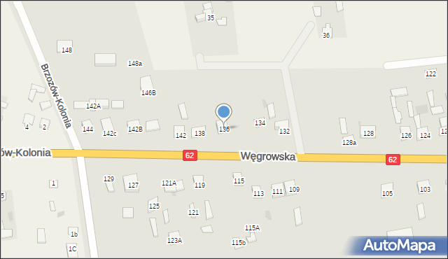 Sokołów Podlaski, Węgrowska, 136, mapa Sokołów Podlaski