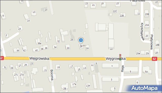 Sokołów Podlaski, Węgrowska, 26, mapa Sokołów Podlaski